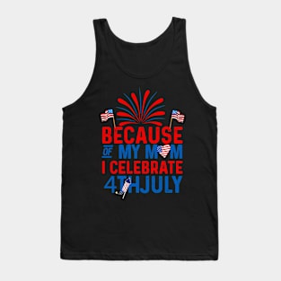 Design '4th July Mom Patriotic America Celebrate Quote' on Women's Tank Top